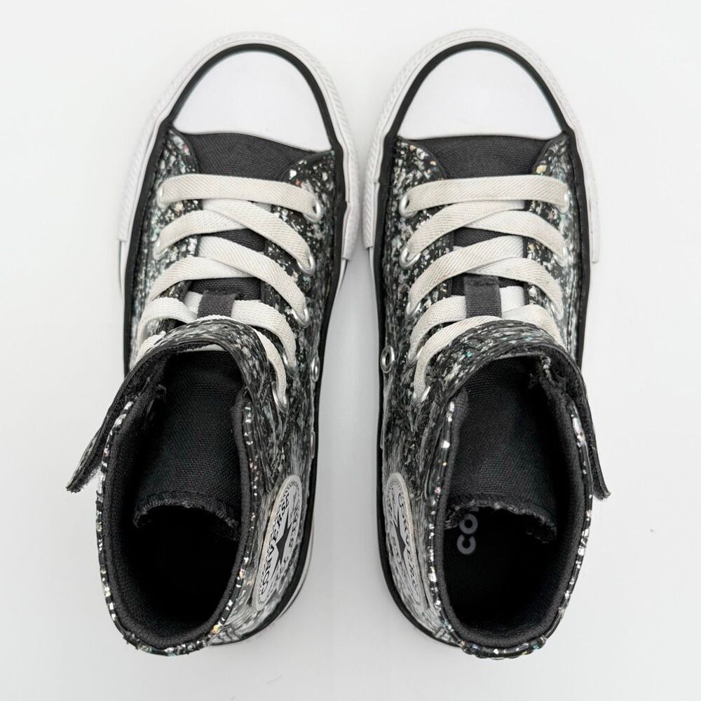 Converse All Star Chuck Taylor Glitter Hook and Loop Slip On Sneakers - US Grade - Picture 9 of 13